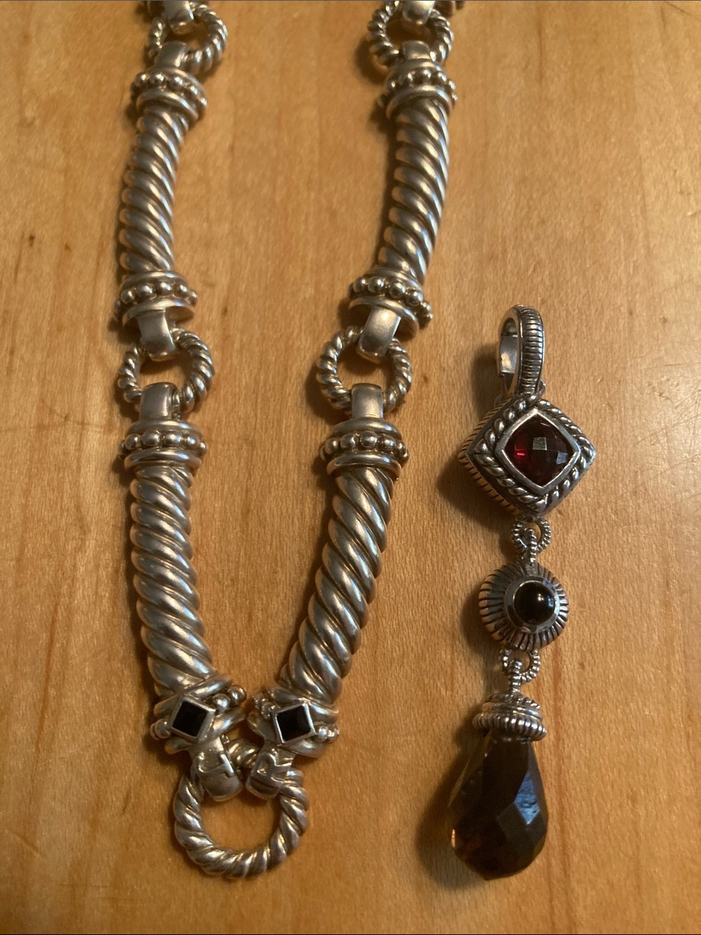 Vintage Judith Ripka Sterling Silver Necklace.